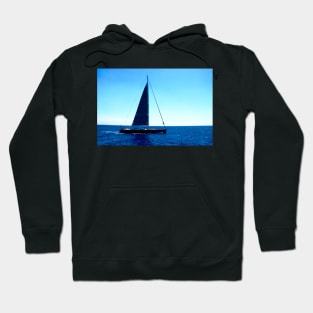 View in Amalfi coast at a boat sailing across the Tyrrhenian Sea with skippers Hoodie